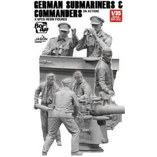 Border Model German Submariners & Commanders (in action) - 6 Pcs. - 1:35
