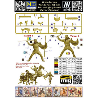Master Box Greco-Persian Wars Series - Persian Lightly Armed Warrior (Takabara) - 1:32