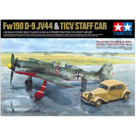 TAMIYA Tamiya - Focke-Wulf Fw190 D-9 JV44 & Citroen 11CV Staff Car Set - 1:48