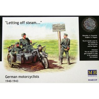 Master Box "Letting off steam..." - German motorcyclists (1940-43) - 1:35