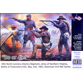 Master Box Master Box - "Do or die" - 18th North Carolina Inf.Regiment,1863 (5 fig) - 1:35