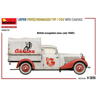 MiniArt Liefer Pritschenwagen Typ 170V with Canvas - 1:35