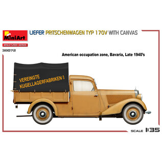 MiniArt Liefer Pritschenwagen Typ 170V with Canvas - 1:35