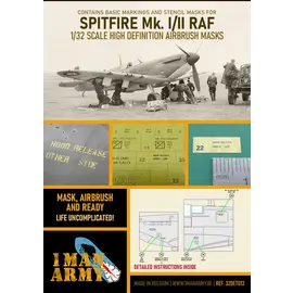 1ManArmy 1ManArmy - Supermarine Spitfire Mk.II - Airbrush Paint Masks - 1:32