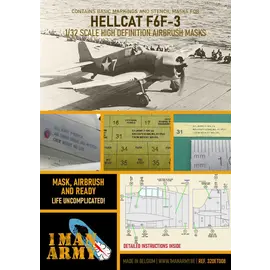1ManArmy 1ManArmy - Grumman F6F-3 Hellcat (early) - Airbrush Paint Masks - 1:32