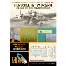 1ManArmy 1ManArmy - Henschel Hs 129 B2/RIII - Airbrush Paint Masks - 1:32