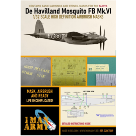 1ManArmy 1ManArmy - De Havilland Mosquito Mk.VI - Airbrush Paint Masks - 1:32