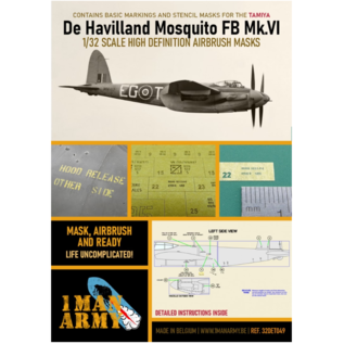1ManArmy De Havilland Mosquito Mk.VI - Airbrush Paint Masks - 1:32