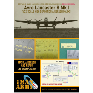1ManArmy Avro Lancaster B Mk.I - Airbrush Paint Masks (Border-Kit) - 1:32