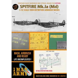 1ManArmy 1ManArmy - Supermarine Spitfire Mk. Ia (Mid) - Airbrush Paint Masks - 1:32