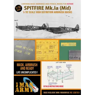 1ManArmy Supermarine Spitfire Mk. Ia (Mid) - Airbrush Paint Masks - 1:32