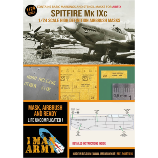 1ManArmy Supermarine Spitfire Mk. IXc - Airbrush Paint Masks - 1:24