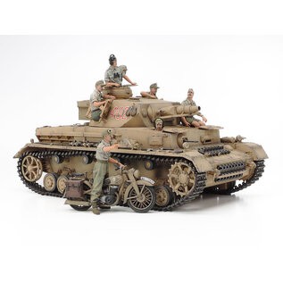 TAMIYA PzKpfw. IV Ausf.F & Motorcycle Set "North Africa" - 1:35