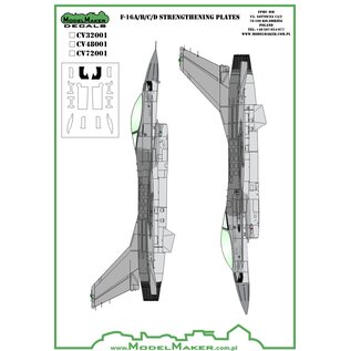 Modelmaker Decals F-16A/B/C/D strengthening plates - vinyl - 1:32