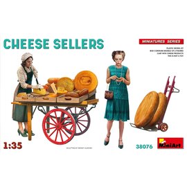 MiniArt MiniArt - Cheese Sellers (2 fig. & cart) - 1:35