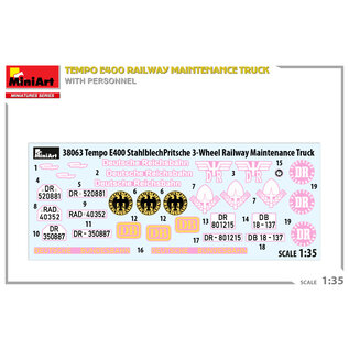 MiniArt Tempo E400 Railway Maintenance Truck with Personnel - 1:35