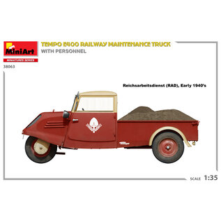 MiniArt Tempo E400 Railway Maintenance Truck with Personnel - 1:35