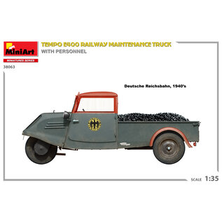 MiniArt Tempo E400 Railway Maintenance Truck with Personnel - 1:35