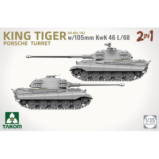 TAKOM Sd.Kfz.182 King Tiger Porsche turret w/105m KwK 46 L/68 2in1 - 1:35