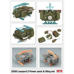 Ryefield Model Leopard 2 Power pack & Sling set MTU MB-873 Ka-501 Diesel Engine - 1:35