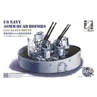 Zimi Model US Navy 40mm Quad Bofors AA gun mount - 1:35