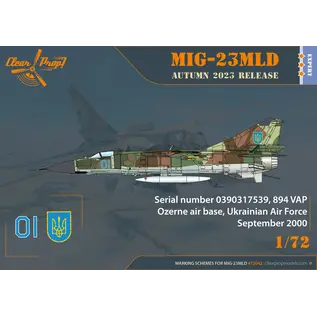 Clear Prop! Mikojan-Gurewitsch MiG-23MLD - The last Ukrainian Flogger-К - Expert Kit - 1:72