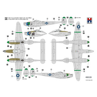 Hobby 2000 Lockheed P-38L Lightning - 80th Fighter Squadron - 1:48