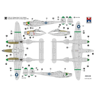 Hobby 2000 Lockheed P-38L Lightning - 80th Fighter Squadron - 1:48