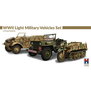 Hobby 2000 WWII Light Military Vehicles Set - 1:72