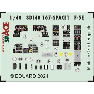 Eduard F-5E - Space 3D-Decals (AFV / Eduard-Kit) - 1:48
