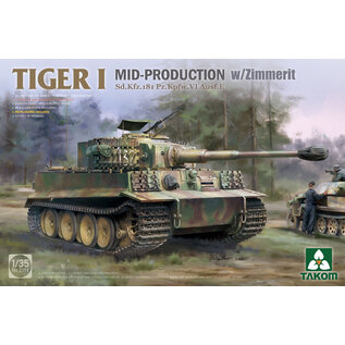 TAKOM Tiger I Mid-Production w/Zimmerit Sd.Kfz. 181 Pz.Kpfw. VI Ausf. E - 1:35