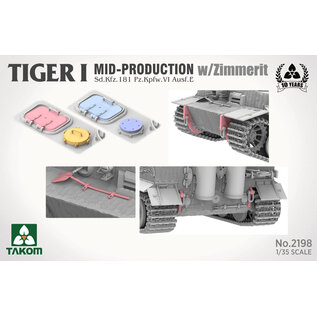 TAKOM Tiger I Mid-Production w/Zimmerit Sd.Kfz. 181 Pz.Kpfw. VI Ausf. E - 1:35
