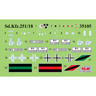ICM "Beobachtungspanzerwagen" Sd.Kfz. 251/18 Ausf. A - WWII German Observation Vehicle with crew - 1:35
