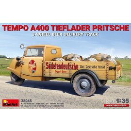 MiniArt MiniArt - Tempo A400 Tieflader Pritsche - 3-Wheel Beer Delivery Track - 1:35