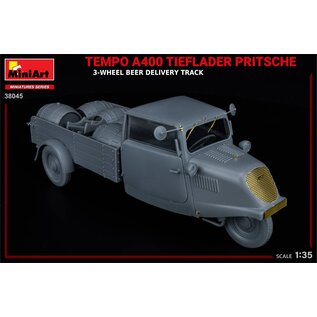 MiniArt Tempo A400 Tieflader Pritsche - 3-Wheel Beer Delivery Track - 1:35