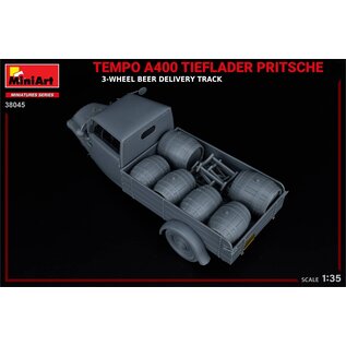 MiniArt Tempo A400 Tieflader Pritsche - 3-Wheel Beer Delivery Track - 1:35