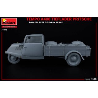MiniArt Tempo A400 Tieflader Pritsche - 3-Wheel Beer Delivery Track - 1:35