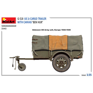 MiniArt G-518 US 1t Cargo Trailer with Canvas "Ben Hur" - 1:35