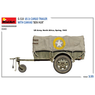 MiniArt G-518 US 1t Cargo Trailer with Canvas "Ben Hur" - 1:35