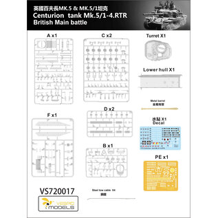 VESPID Models Centurion Mk.5/1 - 4. RTR British Main Battle Tank - 1:72