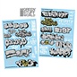 Green Stuff World Water slide decals - Train and Graffiti Mix - Silver and Gold