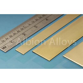 Albion Alloys Ltd. Albion Alloys - Messing Streifen 6x0,4x305 mm -  Brass Strip