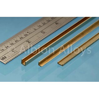 Albion Alloys Ltd. Messing U-Profil 2,5,x2,5x2,5x305 mm - Brass U-Channel