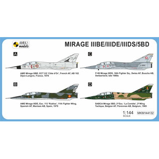 Mark I. Dassault Mirage IIIBE/DE/DS/5BD - Two-seater "European Service’" - 1:144