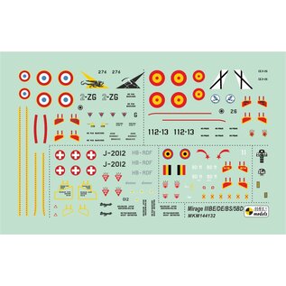 Mark I. Dassault Mirage IIIBE/DE/DS/5BD - Two-seater "European Service’" - 1:144