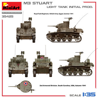 MiniArt M3 Stuart Light Tank - Initial Production - 1:35