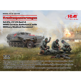 ICM ICM - "Krankenpanzerwagen" - Sd.Kfz.251/8 Ausf.A WWII German Ambulance with Military Medical Personnel - 1:35