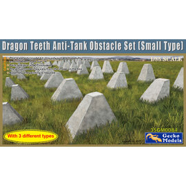 Gecko Models Gecko Models - Dragon Teeth Anti-Tank Obstacle Set - Small Type - 1:35