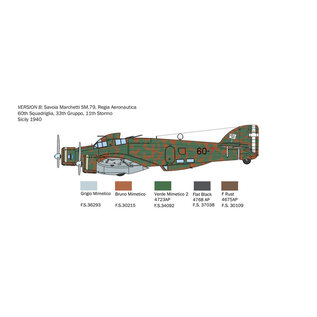 Italeri SIAI-Marchetti S.M. 79 Sparviero Bomber Version - 1:72