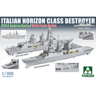 TAKOM Italian Horizon Class Destroyer D553 Andrea Doria / D554 Caio Duilio - 1:350